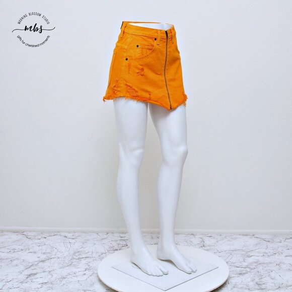 Carmar Beatrice Distressed Frayed Hem Mini Skirt - Picture 2 of 9